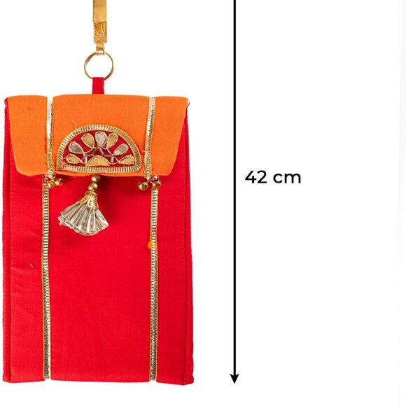 Handmade Purse WalletHand Stitched Traditional Ethnic Golden Work Special Occasi - Picture 3 of 3